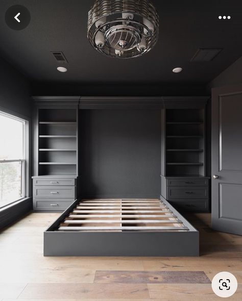 King Bed Built In Nightstand, Around Bed Shelving, Bedroom Built In Shelves Around Bed, Built In Shelves Master Bed, Built In Bed And Nightstands, Built Ins Master Bed, Platform Bed Built In, Built In Bed Master, Custom Wardrobe Built Ins Master Bedrooms