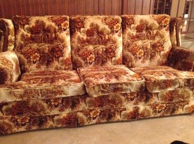 It Came From the ’70s: The Story of Your Grandma’s Weird Couch  ||  Futzing around on social media, as one does, I recently stumbled upon a meme that hit close to home. Over a picture-patterned sofa in an autumnal-colored ... https://www.collectorsweekly.com/articles/it-came-from-the-70s-the-story-of-your-grandmas-weird-couch/ Canker Sore, Bar Interior, Trash Bins, Litter Box, Cloth Diapers, Wingback Chair, Pet Bed, Lalique, Baking Soda