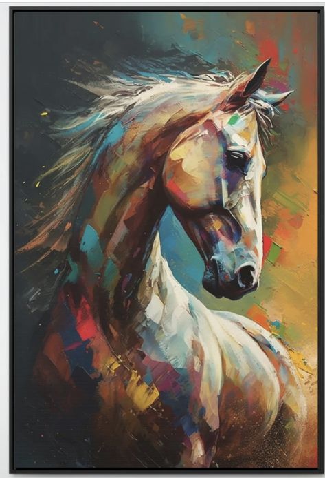 Abstract Horses Acrylic, Horse Painting On Canvas Easy, Horse Paintings Acrylic, Colorful Horse Painting, Abstract Horse Art, Horse Watercolor, Horse Canvas Painting, Abstract Horse Painting, Earth Drawings