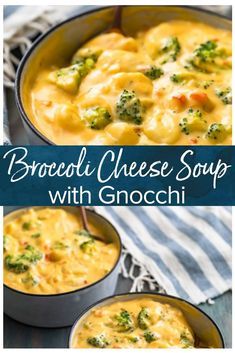 Broccoli and Cheese Soup is a winter time favorite, but we're taking it up a notch by adding gnocchi into the mix! This cheesy broccoli gnocchi soup is so easy and so delicious. It'll warm you right up all season long! #soup #cheesesoup #gnocchi via @beckygallhardin Late Summer Recipes Healthy, Broccoli Gnocchi, Broccoli And Cheese Soup, Gnocchi Recipes Easy, Chicken Gnocchi Soup Recipe, Gnocchi Recipes Soup, Cream Soups, Gnocchi Dishes, Yummy Veggies