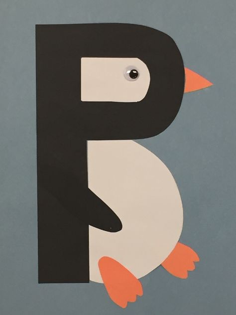 P Preschool Crafts, P For Penguin Craft, Letter P Penguin Craft, P Is For Penguin Craft, Letter P Crafts For Preschoolers Ideas, P Letter Craft, Letter P Crafts For Kindergarten, Letter P Activities For Kindergarten, Letter P Crafts For Toddlers