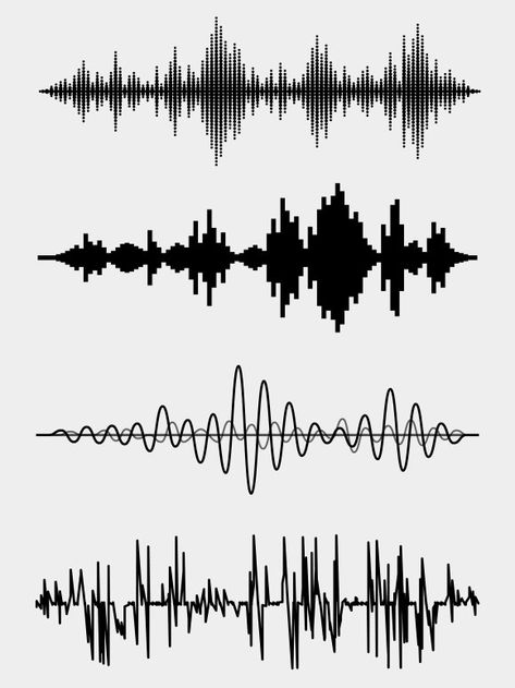 Sound Drawing, Sound Wave Tattoo, Dj Drawing, Sound Waves Design, Audio Waves, Soundwave Art, طابع بريدي, Waves Vector, Sound Wave