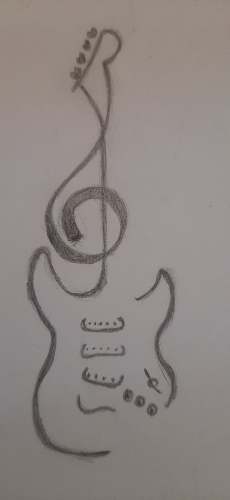 Guitar Symbol, Sketches Music, Guitar Doodle, Music Notes Drawing, Guitar Sketch, Notes Drawing, Music Sketch, Musical Instruments Drawing, Music Doodle