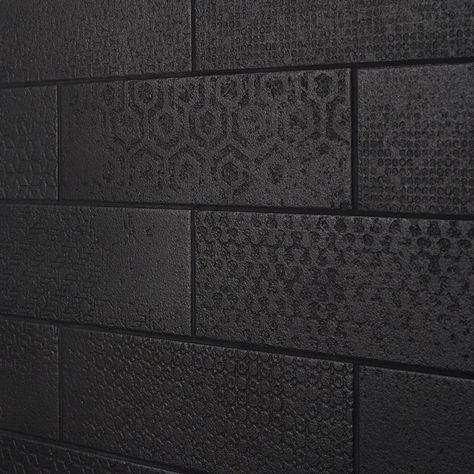 Bond Tile Fabricio Black 4 in. x 12 in. Matte Porcelain Wall Tile (30 pieces 8.72 Sq. Ft. / Box) - Walmart.com - Walmart.com Black Tile Bathrooms, Black Subway Tiles, Stone Look Wall, Black Backsplash, Matte Tile, Ceramic Subway Tile, Ivy Hill Tile, Black Tiles, Subway Tiles