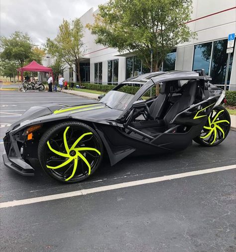 Polaris Slingshot Car, Polaris Slingshot Custom, Slingshot Bike, Custom Slingshot, Slingshot Car, Lexus Sports Car, Eletric Bike, Three Wheeled Car, Custom Motorcycles Harley