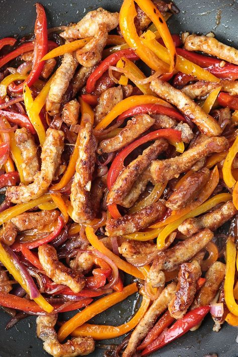 Polish Stir Fry, Pork Marinade For Stir Fry, Pepper Pork Stir Fry, Pork Fillet Stir Fry Recipe, Boneless Pork Chop Stir Fry Recipes, Pork And Peppers Recipes, Pork Strips Recipes Dinners, Pork Loin Stir Fry Recipes, Pork Stir Fry Recipes Easy