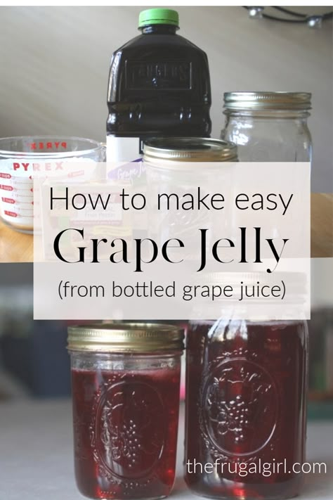 Grape Jelly Recipe, Homemade Grape Jelly, Concord Grape Jelly, Diy Jelly, How To Make Jelly, Grape Jam, Home Canning Recipes, Apple Jelly, Jam Recipes Homemade