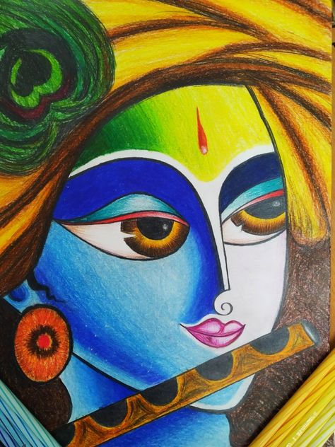 Mandalas, Cartoon Colour Pencil Drawing, Krishna Color Pencil Sketch, Abstract Art Pencil Colour, Color Pencil Art Cartoon, Pencil Colour Easy Drawing, Radha Krishna Pencil Colour Drawing, Colored Pencil Sketches Easy, Acrylic Colour Drawing