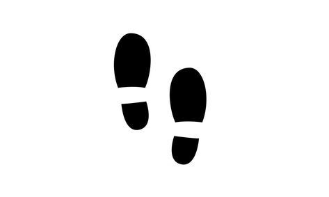 Footprint Drawing Simple, Footprint Silhouette, Footprint Drawing, Simple Illustration Design, Footprint Illustration, Icon White Background, Pictogram Design, Icon White, Background Simple