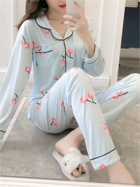 Night Suit For Women Winter, Korean Night Suit For Women, Night Dress For Women Cotton Night Dress For Women, Night Suits For Women Pajama Set, Night Suit Design, Cotton Night Suits For Women, Cute Night Wear, Nightsuits For Women, Home Wear Outfit