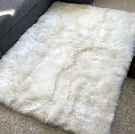 White Fluffy Rug, White Fur Rug, Fuzzy Rug, Doily Rug, Sheepskin Rugs, Faux Fur Rug, Fur Rug, White Carpet, Rug Ivory