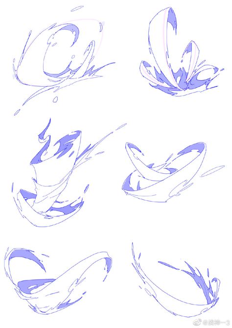 Special Effects Drawing, Water Effect Drawing, Magic Drawing Reference, Bounce Drawing, Anime Effects, Water Reference, Explosion Drawing, How To Draw Water, Kartu Pokemon