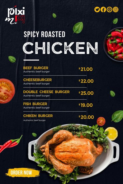 Restaurant menu designs, Restaurant Menu Card Designs, Menu Designs for Restaurant Chicken Menu Design, Restaurant Menu Card, Burger Order, Chicken Restaurant, Fish Burger, Chicken Menu, Menu Designs, Beef Burger, Restaurant Menu Design