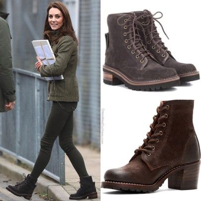 Kate Middleton Chloe boot dupe #combatboots #boots #laceup #fall #fallboots #shoes http://liketk.it/301Q6 #liketkit @liketoknow.it #LTKeurope #LTKshoecrush Brown Combat Boots Dress Outfit, Womens Lace Up Boots Outfits, Boots With Laces Outfits, Laced Boots Outfit, Brown Lace Up Boots Outfit, Combat Boot Outfits Spring, Mid Boots Outfit, Army Boots Outfit, Military Boots Outfit