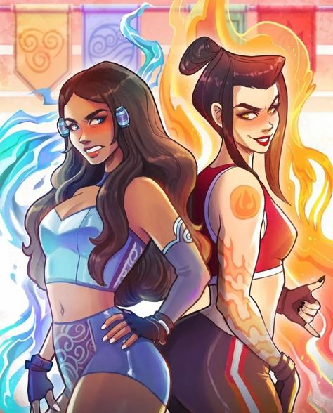 Katara And Azula, Avatar Azula, Avatar Legend Of Aang, Avatar Funny, Avatar Series, The Last Avatar, Avatar Cartoon, Avatar Fan Art, Avatar The Last Airbender Art