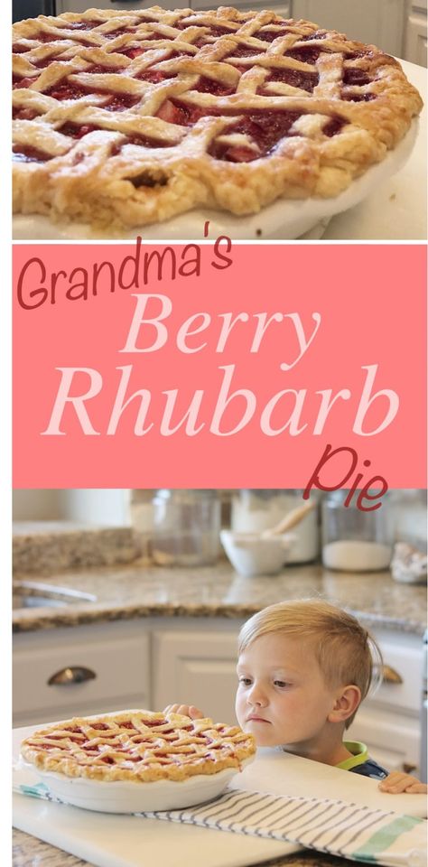 Double Pie Crust Recipe, Rhubarb Pie Recipe, Rhubarb Recipes Pie, Quiche Lorraine Recipe, Fruit Bars, Desert Ideas, Rhubarb Desserts, Recipe Strawberry, Sweet Pies