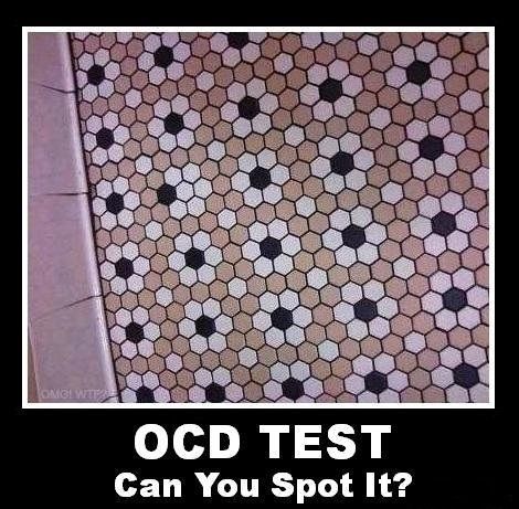 OCD Test Humour, Tumblr, Ocd Humor, Ocd Test, Bruh Moment, Dream Boat, Watch The World Burn, You Had One Job, Spot It