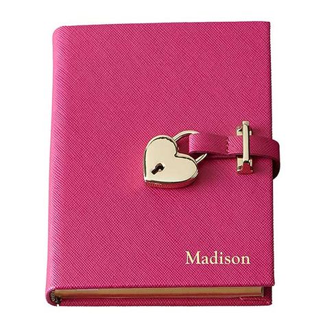 Personalized Journals | Personalization Mall School Locker Decorations, Lock Diary, Personalized Journals, Personalization Mall, Teacher Personalized, Custom Journals, Heart Lock, Heart Shaped Necklace, Cute School Supplies