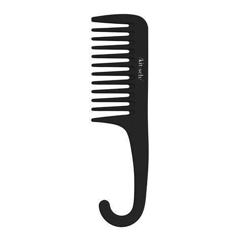 AmazonSmile : Kitsch Pro Wide Tooth Comb Detangling Hair Brush, Easy Handle Comb Black for Women with thick Hair : Beauty Styled Curls, Detangle Curly Hair, Sleek Straight Hairstyles, Comb For Curly Hair, Bali Body, Blow Dry Brush, Hair Tool, Detangling Hair Brush, Lip Scrubs