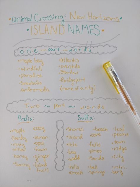 Good Acnh Island Names, Cottagecore Animal Crossing Names, Anch Island Name Ideas, Cute Names For Animal Crossing Islands, Acnh Cottagecore Names, Cute Acnh Island Name Ideas, Anch Island Names, Good Island Names For Animal Crossing, Acnh Name Island