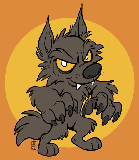 Woof. #Werewolf Wolf Cartoon Character, Werewolf Transformation Art, Chibi Werewolf, Werewolf Transformation Comic, Werewolf Cute, Werewolf Drawings, Caricature Background, Werewolf Fanart, Werewolf Cartoon