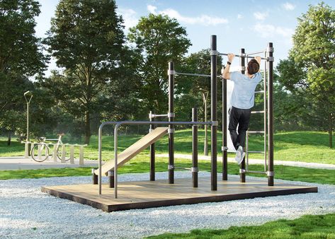 Calisthenics Gym, Home Made Gym, Outdoor Gym Equipment, Backyard Gym, Fitness Trail, Gym Rats, Outdoor Fitness Equipment, Modular Unit, Calisthenics Workout