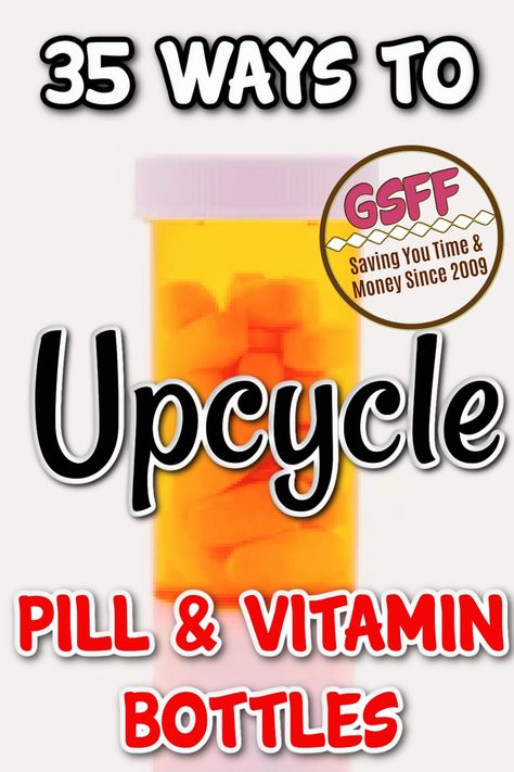 🌱 Reduce, reuse, and recycle! Check out these 35 genius ways to upcycle your old pill and vitamin bottles! ♻️💊 https://groceryshopforfree.com/repurpose-empty-pill-vitamin-bottles/ #GSFF #saving #debtfreeliving #nodebt #family #finance #savingstips #savingsplan #moneysaving #savingmoneyisfun #financialpeace #moneymatters #savingplan Empty Pill Bottle Crafts, Reuse Pill Bottles, Medicine Bottle Crafts, Pill Bottle Crafts, Reuse Crafts, Reuse Recycle Repurpose, Setting Up A Budget, Melted Plastic, Reuse And Recycle