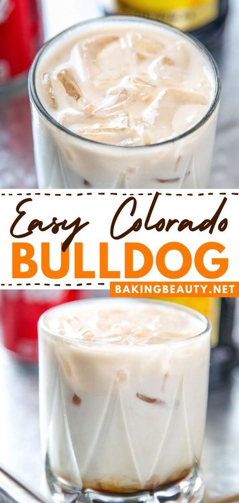 Learn how to make a colorado bulldog for a Thanksgiving cocktail that's sure a winner! It's a perfect addition to your easy cocktail recipes. It features coffee-flavored liquor and fizzy soda! Plus, this best and classic cocktail is simple to make and drink! Bulldog Drink Recipe, Bulldog Recipe, Mixed Drinks Alcohol Recipes, Colorado Bulldog, Homemade Liqueur Recipes, Easy Cocktail Recipes, Flavored Liquor, Thanksgiving Cocktail, Fun Drinks Alcohol