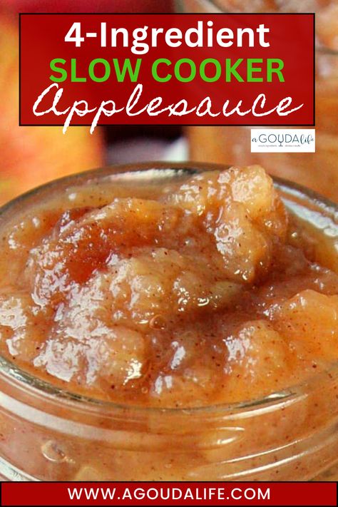 Homemade Applesauce Crockpot, Chunky Applesauce Recipe, Homemade Applesauce Recipes, Slow Cooker Applesauce, Crockpot Applesauce, Applesauce Recipe, Apple Sauce Recipes, Apple Dumplings, Homemade Applesauce