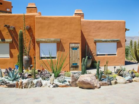 Project - Adobe House New Mexico House Exterior, Mexico House Exterior, Adobe Houses, Super Adobe, Mexico House, Adobe House, Bouldering, House Exterior, Exterior