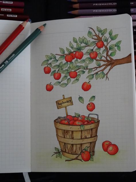 Bullet Journal September, Apple Tree, Apples, Bullet Journal