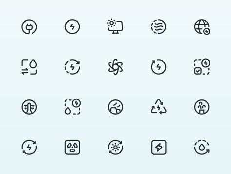 Myicons — Renewable Energy vector line icons pack by Myicons✨ Technology Design Graphic, Technology Vector, Vector Line, Technology Icon, Technology Design, New Energy, Line Icon, Icon Pack, Renewable Energy