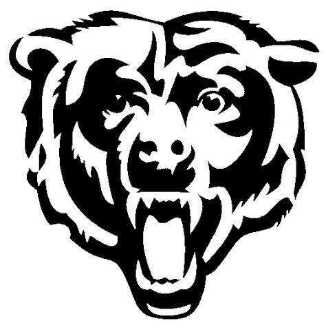 chicago-bears-logo.gif (535×545) Cricut Learning, Bear Stencil, Bears Chicago, Nfl Bears, Chicago Bears Logo, Logo Outline, Football Diy, Bears Logo, Bear Pride