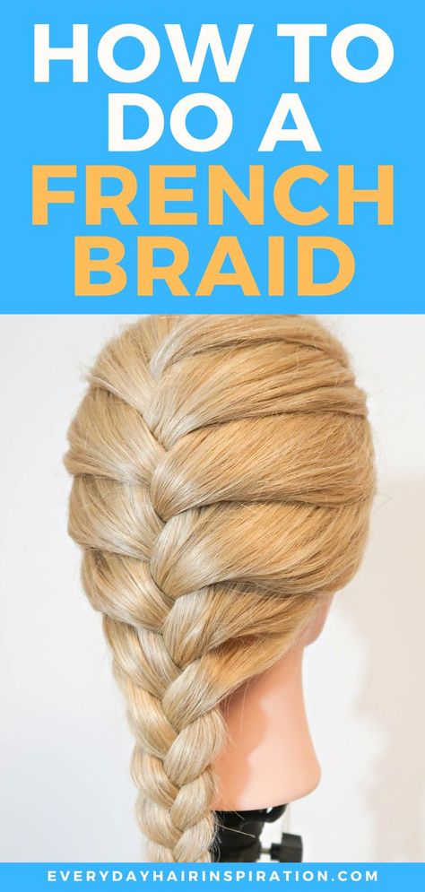 French braids French Braids Step By Step, To French Braids, Viking Hairstyle, Braids For Beginners, How To French Braid, French Braid Styles, French Braids Tutorial, Braids Step By Step, French Braid Ponytail