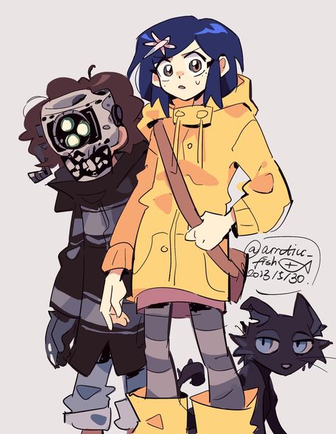 Coraline And Wybie Fan Art, Coraline Pfp Fanart, Wybie X Coraline, Caroline Fanart, Coraline X Wybie Fanart, Oc Drawings Character Design, Coraline And Wybie Fanart, Coraline And Wybie Art, Coraline X Wybie