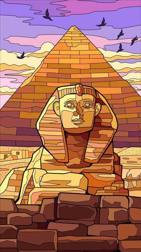 Egypt Illustration Art, Pyramids Egypt Drawing, Ancient Egyptian Art Drawing, Pyramids Egypt Art, Mesopotamia Drawing, Egypt Art Drawing, Ancient Egypt Drawing, Ancient Egypt Painting, Ancient Egypt Illustration