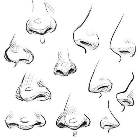 Cartoon Noses, Anime Nose, July Challenge, Couple Drawing, Drawing Eyes, Nose Drawing, 얼굴 그리기, Drawing Faces, Drawing Expressions