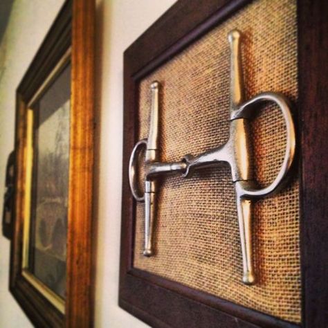 Equestrian Chic Decor, Tack Rooms, Horse Room, Framed Burlap, Burlap Background, Equestrian Chic, Equestrian Decor, Horse Crafts, Horse Diy