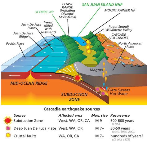 Subduction Zone, Physical Geography, Geography Map, San Juan Island, Earth And Space Science, Plate Tectonics, E Mc2, Meteorology, Environmental Science