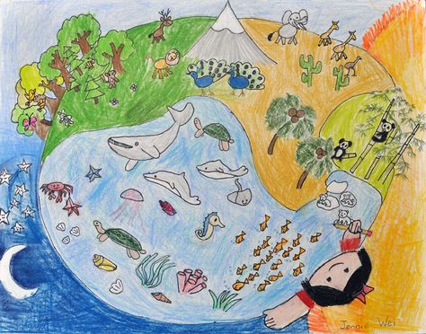 biodiversity Poster Ideas Drawing Easy, Biodiversity Poster Ideas, Biodiversity Poster, Biodiversity Art, Poster Ideas Drawing, Ideas Drawing Easy, Drawing Competition, Bond Paper, Living Things