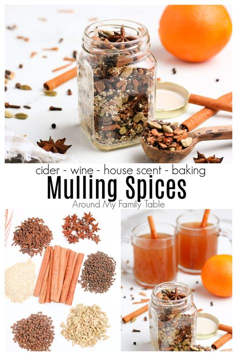 My Mulling Spices Recipe is perfect for fall. It has all the spices you think of when you think of fall, like cinnamon, allspice, cloves, cardamon, and more. via @slingmama Recipe For Mulling Spices, How To Make Mulling Spices, Fall Spice Blend, Mulled Wine Gift Diy Spice Mixes, Diy Spice Blends Gift Ideas, Mulled Spices Recipe, Mulling Spices Recipe, Clove Tea Recipes, Diy Mulling Spices