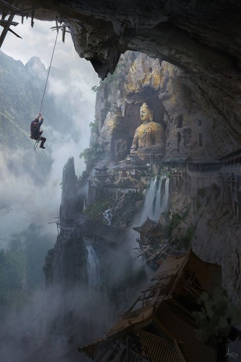 ArtStation - Uncharted fan art, ling xiang Matte Painting, Uncharted Fan Art, Uncharted Artwork, Uncharted Aesthetic, Uncharted A Thief's End, Uncharted Game, Uncharted Series, Pulp Adventure, Game Concept Art