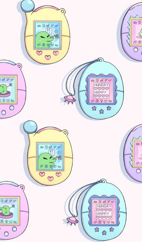 Tamagochi Wallpaper, Tamagotchi Wallpaper Iphone, Tamagotchi Background, Tomagatchi Art, Tamagotchi Wallpaper, Kawaii Tamagotchi, Antique Logo, 90s Wallpaper, Japan Kawaii