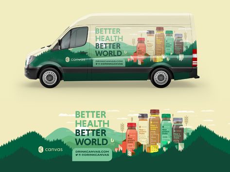 Canvas Van Wrap by Tory Cunningham on Dribbble Car Warping Ideas, Van Advertising Design, Van Wraps Ideas, Van Graphic Design, Delivery Van Design, Van Wrap Design Ideas, Bus Wrap Design, Car Branding Design, Truck Design Ideas