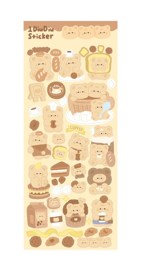 coffee shop tattoodesign Cute Stuff To Print Out, Sticker Sheet Design, Cute Printable Stickers Journal, Cute Stickers To Print, Cute Pastel Stickers, Cute Paper Doll, Cute Printable Stickers, Cute Sticker Sheets, Kawaii Sticker Sheet