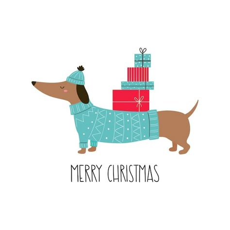 Dachshund Christmas Cards, Free Printable Christmas Cards, Dachshund Through The Snow, Snow Dog, Leather Coaster, Dog Christmas Card, Christmas Card Art, Dachshund Christmas, Watercolor Christmas Cards