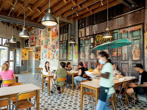 Thai Restaurant Interior Design Street Food, Thai Cafe Interior Design, Thai Cafe Design, Thai Restaurant Design Interiors, Boat Noodles Thai Recipe, Thai Street Food Restaurant Design, Noodle Restaurant Design, Thai Street Food Design, Noodle Shop Design