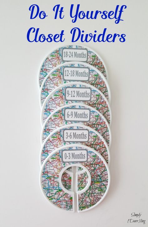 Diy Clothes Dividers, Closet Dividers Diy, Diy Nursery Closet Dividers, Organize Nursery, Nursery Closets, Diy Nursery Closet, Audrey Victoria, Nursery Hacks, Travel Themed Room