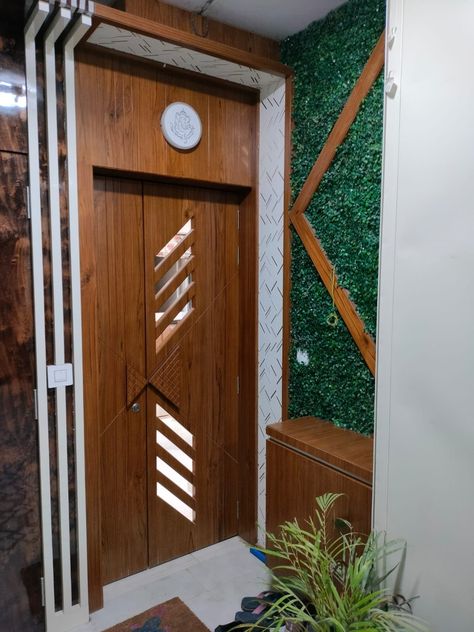 Safety door design Folding Safety Door Designs, Saftydoor Wooden Design, Modern Safety Door Design, Safety Door Design Entrance For Flat, Safety Door Design Entrance, Safety Door Design, Security Door Design, House Main Door, House Main Door Design