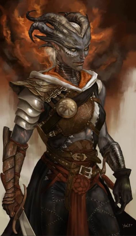 More D&D Character art! - Album on Imgur Qunari Female, Female Qunari, Heroic Fantasy, Dragon Age Inquisition, Fantasy Races, Fantasy Warrior, Fantasy Rpg, Character Ideas, Fantasy Inspiration